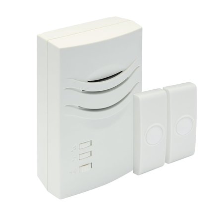 IQ AMERICA WD1152 Wireless Plugin Contemporary Door Chime Door Bell 2 Buttons 2 Melody WD1152